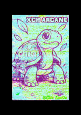 a drawing of a turtle with the word chia on its shell .