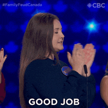 Good Job Madison GIF - Good Job Madison Family Feud Canada GIFs