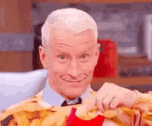 Nom Noms GIF - Anderson Cooper French Fries Mc Donalds GIFs