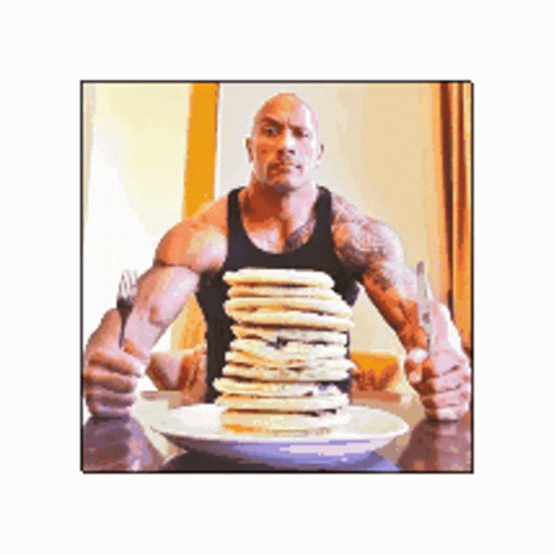 Pancakes Rock Sticker - Pancakes Rock Dwayne Johnson - Discover & Share GIFs