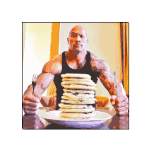 dwayne johnson pancakes