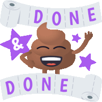 Done Done Happy Poo Sticker - Done Done Happy Poo Joypixels Stickers