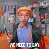 We Need To Say The Magic Words Blippi GIF - We Need To Say The Magic Words Blippi Blippi Wonders - Educational Cartoons For Kids GIFs