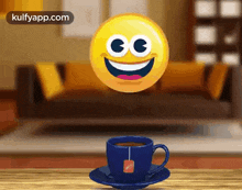 Its Tea Time.Gif GIF - Its Tea Time Emoji Smile GIFs