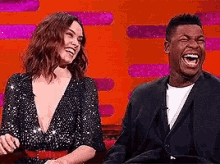 Daisy Ridley John Boyega GIF - Daisy Ridley John Boyega Laughing GIFs