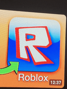 a screen shot of a roblox app with 12:37 on the bottom