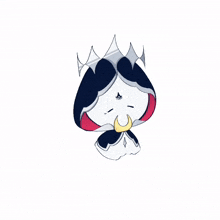 a drawing of a queen of spades with a crown on her head