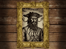 blackbeard pirate portrait