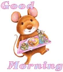 Good Morning Mouse GIF - Good Morning Mouse Breakfast GIFs