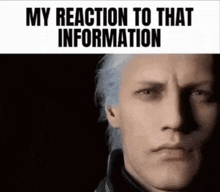 My Reaction To That Information - Vergil GIF - My Reaction To That Information - Vergil GIFs