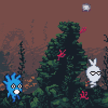 a pixel art of a sonic the hedgehog and a purple ghost with the words " new discord "