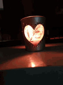 burning candle fire heart love
