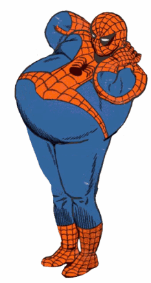 spiderman dance fat big belly