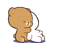 a brown teddy bear and a white teddy bear are standing next to each other .