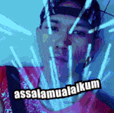 a picture of a man with a sticker that says assalaamualaikum