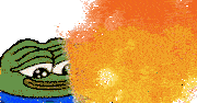 a cartoon of a frog with a fire coming out of its mouth