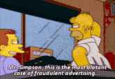 a cartoon of homer simpson talking to a man with the caption mr. simpson