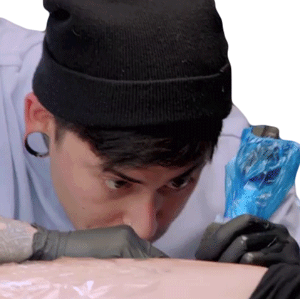 Tattooing Bob Sticker