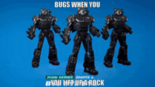 bugs when you you lift up a rock icon series emote 4