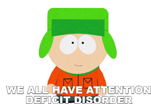 We All Have Attention Deficit Disorder Kyle Broflovski Sticker - We All Have Attention Deficit Disorder Kyle Broflovski South Park Stickers
