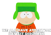 We All Have Attention Deficit Disorder Kyle Broflovski Sticker - We All Have Attention Deficit Disorder Kyle Broflovski South Park Stickers