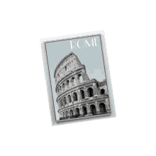 colosseum informa rome italy famous landmark rome stamp