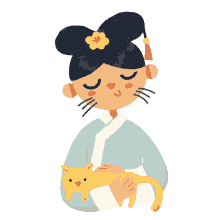 a day withthe busy princess petting cat cat pet cute