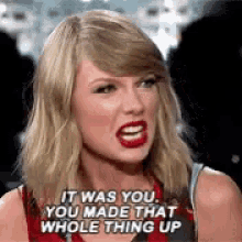 Taylor Swift It Was You GIF - Taylor Swift It Was You You Made It Up GIFs