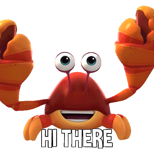 Hi There Crabby Sticker - Hi There Crabby Blippi Wonders Educational Cartoons For Kids Stickers
