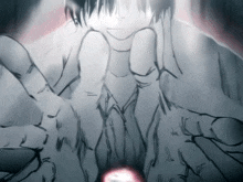 a drawing of a person 's hands reaching for something