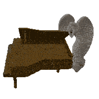 Angel Piano Sacristunin Sticker