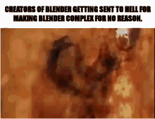 blender blender complex for no reason falling down