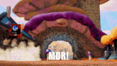 a video game scene with the word mdr on the bottom right