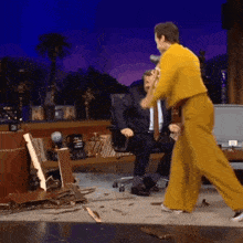 Harry Styles Late Late Show GIF - Harry Styles Late Late Show Harry Styles Table Smash GIFs