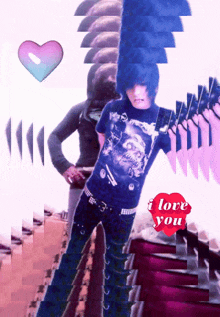 a picture of a person with a heart that says i love you on it