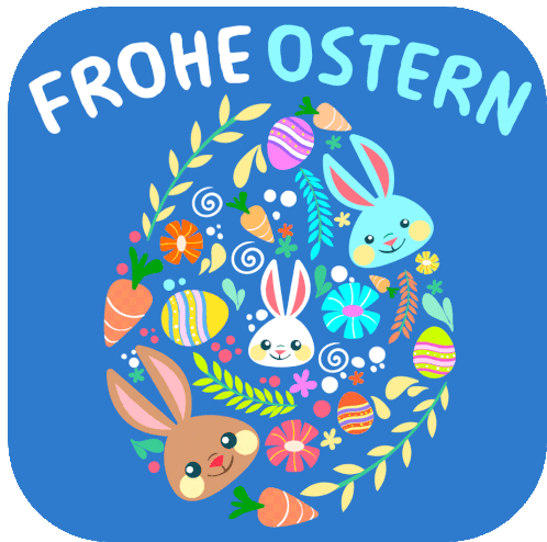 Frohe Ostern Easter Sticker