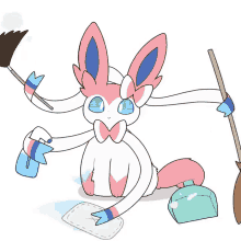 Sylveon Cleaning GIF - Sylveon Cleaning GIFs