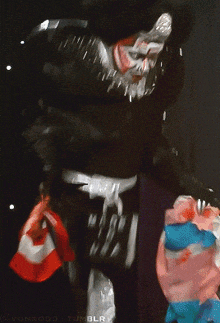 a picture of a person with a face painted like a shark is taken by vonxodd