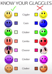 a poster that says know your glaggles on it