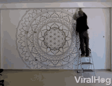 kaleidoscope pattern wall pattern wall mural wall art painting