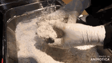 a video of a person making food with the words made in animatica at the bottom
