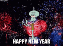 Spongebob Squarepants Happy New Year GIF - Spongebob Squarepants Happy New Year Fireworks GIFs