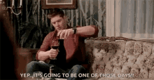 Jensen Ackles Dean Winchester GIF - Jensen Ackles Dean Winchester Wine GIFs
