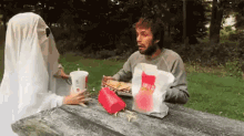 Gotcha GIF - Ghost Mc Donalds Fast Food GIFs