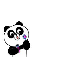 Kopuk Balonunundan Kalp Ufleyen Panda Kopuk Balonu Ufleyen Panda Yapistirma Renkli Sticker - Kopuk Balonunundan Kalp Ufleyen Panda Kopuk Balonu Ufleyen Panda Yapistirma Renkli Stickers