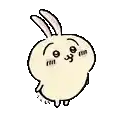 a cartoon drawing of a rabbit 's head with ears and a face .
