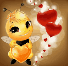 kind of bee bee heart smile cute