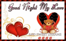 Good Night My Love I Love You GIF - Good Night My Love I Love You Hearts GIFs