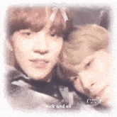 a picture of two boys with the words nick and eli on the bottom
