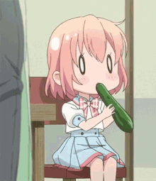 Anime Eating GIF - Anime Eating Cucumber GIFs